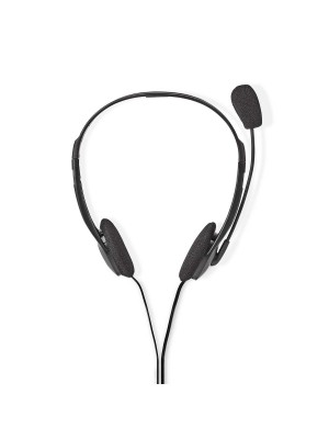 PC-Headset On-Ear 2x 3,5 mm Connectoren 2,0 m Zwart