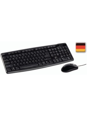 König Bedrade Muis en Keyboard Standaard USB Duits Zwart