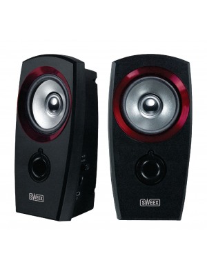 Sweex Speaker 2.0 3.5 mm 2 W Zwart/Rood
