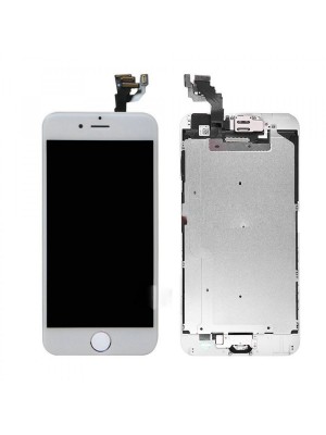 LCD Touchscreen Complete incl. small parts - White, (Refurbished), for model iPhone 6