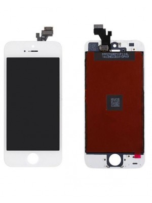 LCD Complete - White, (Compatible) for model iPhone 5