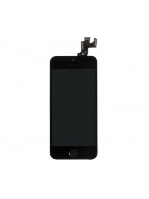 LCD Touchscreen Complete incl. small parts - Black, (Refurbished), for model iPhone SE